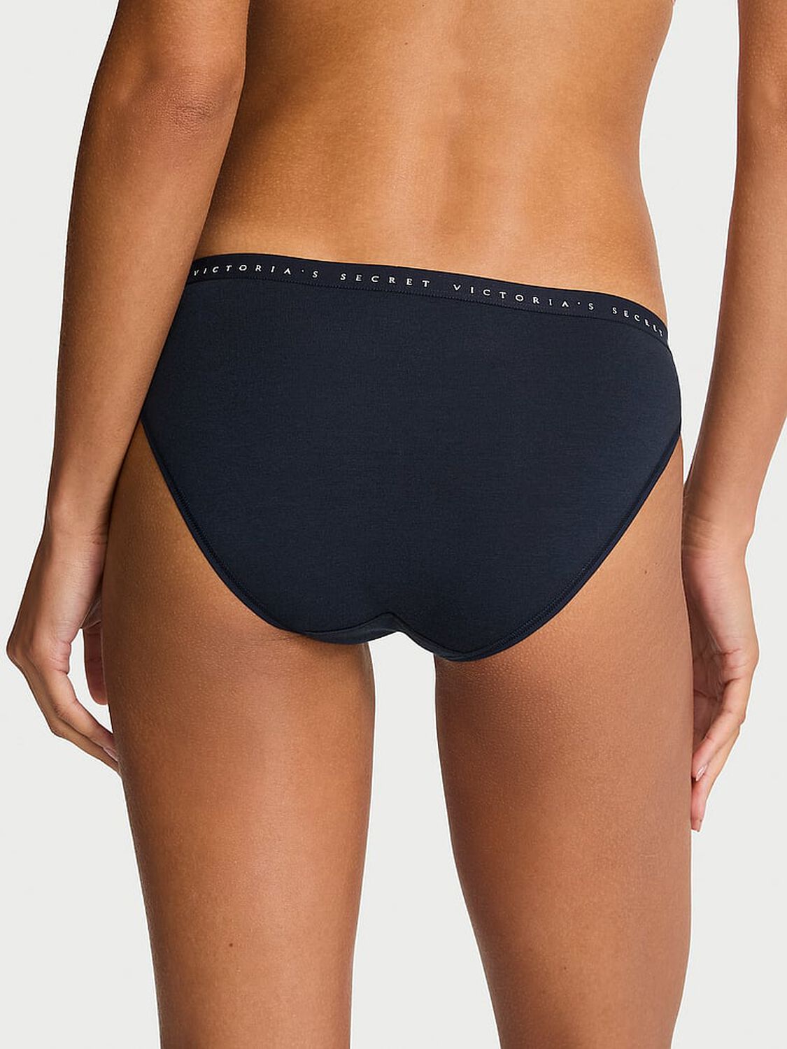vs Victoria's Secret Stretch Cotton Bikini Panty Noir Navy 2 of 2 