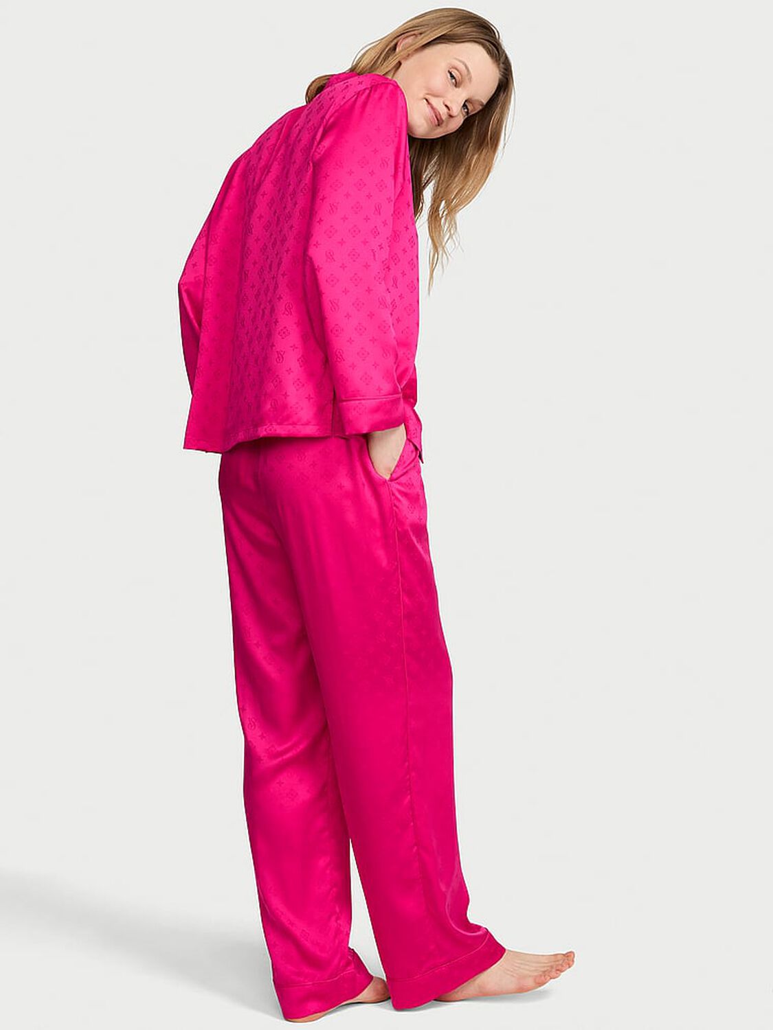 vs Victoria's Secret Signature Satin Long Pajama Set 2 of 2 