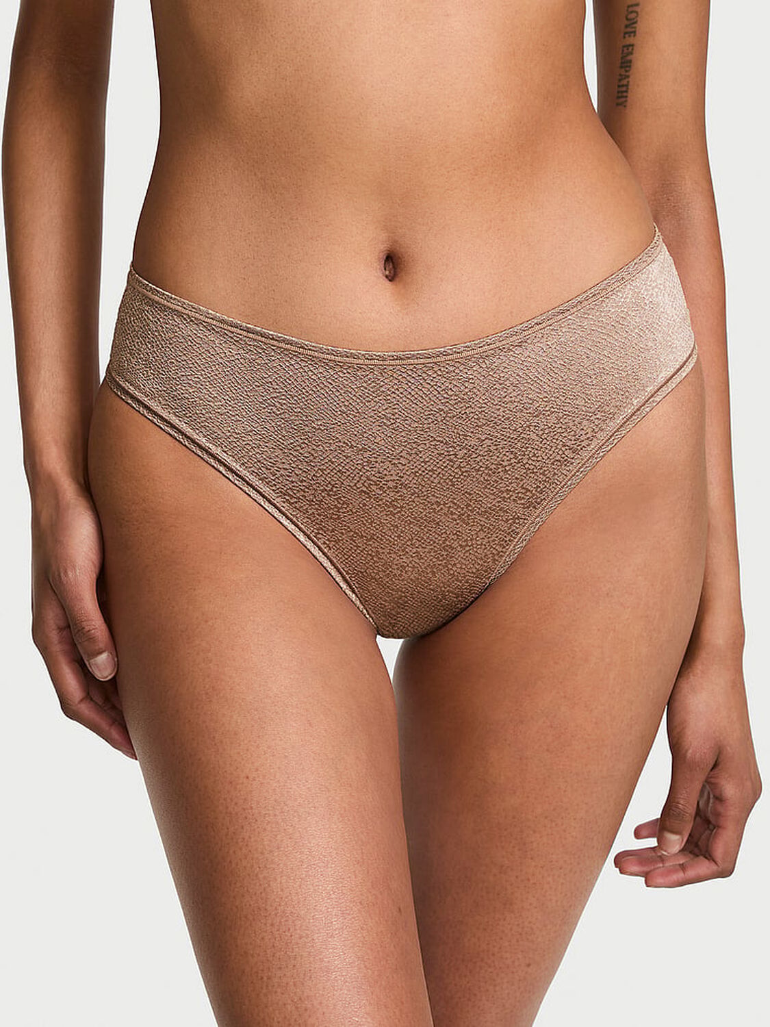 vs No-Show No-Show Mid-Rise Thong Panty Iced Coffee 1 of 4 
