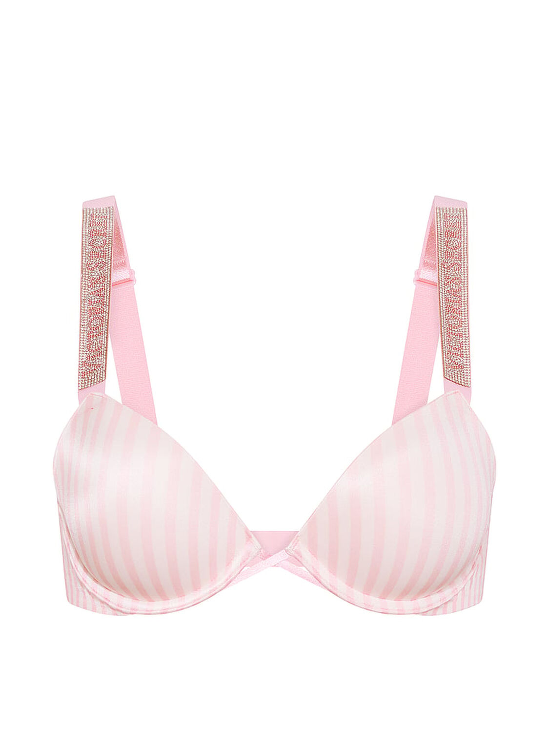 vs Very Sexy Logo Shine Strap Push-Up Bra Glam Icon Stripe 3 of 3 