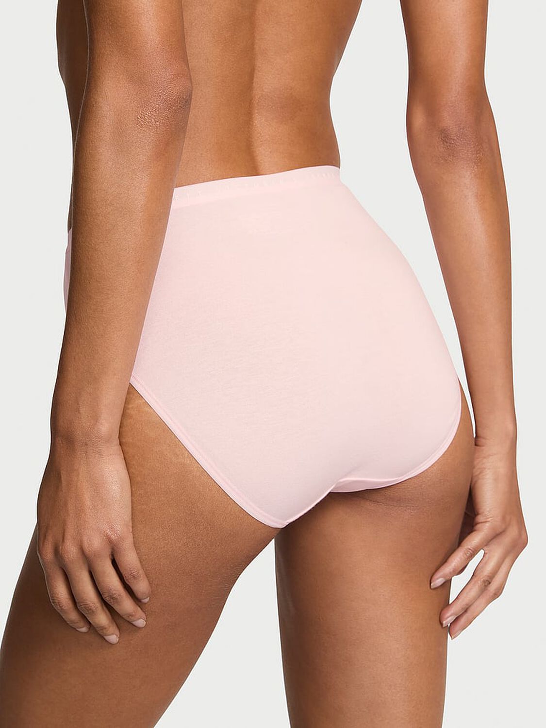 vs Victoria's Secret Stretch Cotton High-Leg Brief Panty Angel Pink 2 of 3 