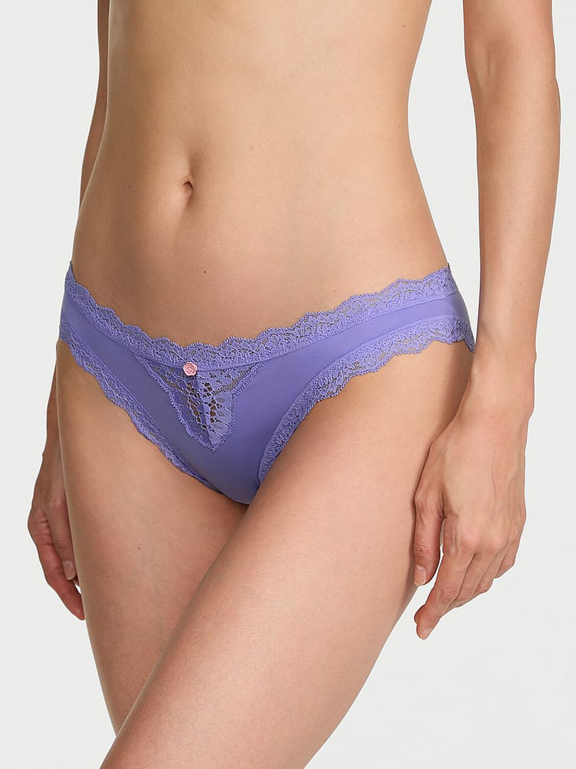 vs Dream Angels Lace-Trim Bikini Panty Verywinkle 3 of 3 
