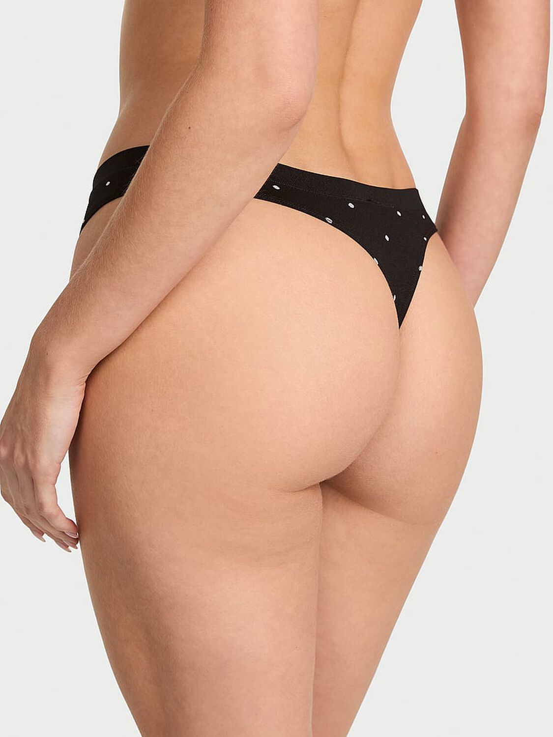 vs Seamless Seamless Thong Panty Black Small Dot 2 of 2 