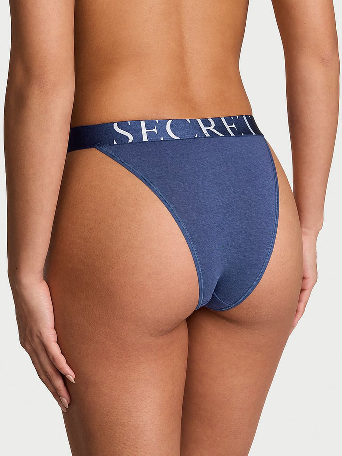 vs Cotton Exploded Logo Cotton 90s Brief Panty Ink Blue 2 of 3 