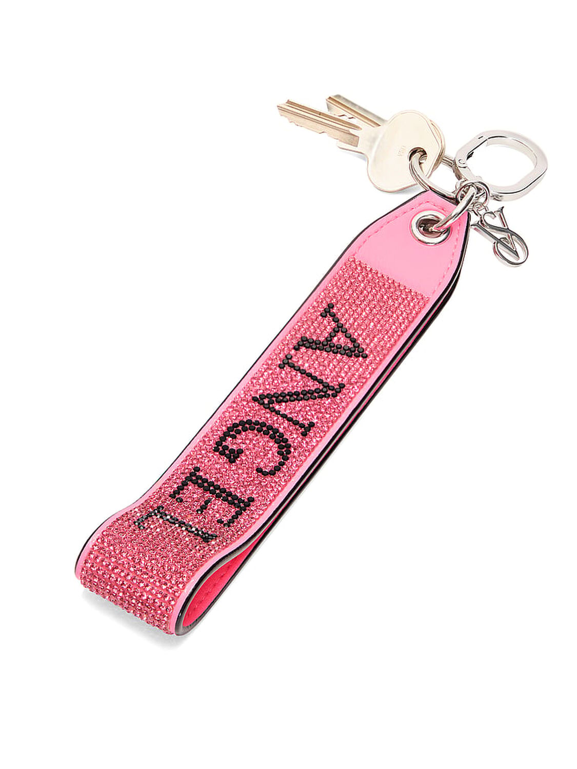 vs Victoria's Secret Wristlet Strap Keychain Bombshell Pink 2 of 2 