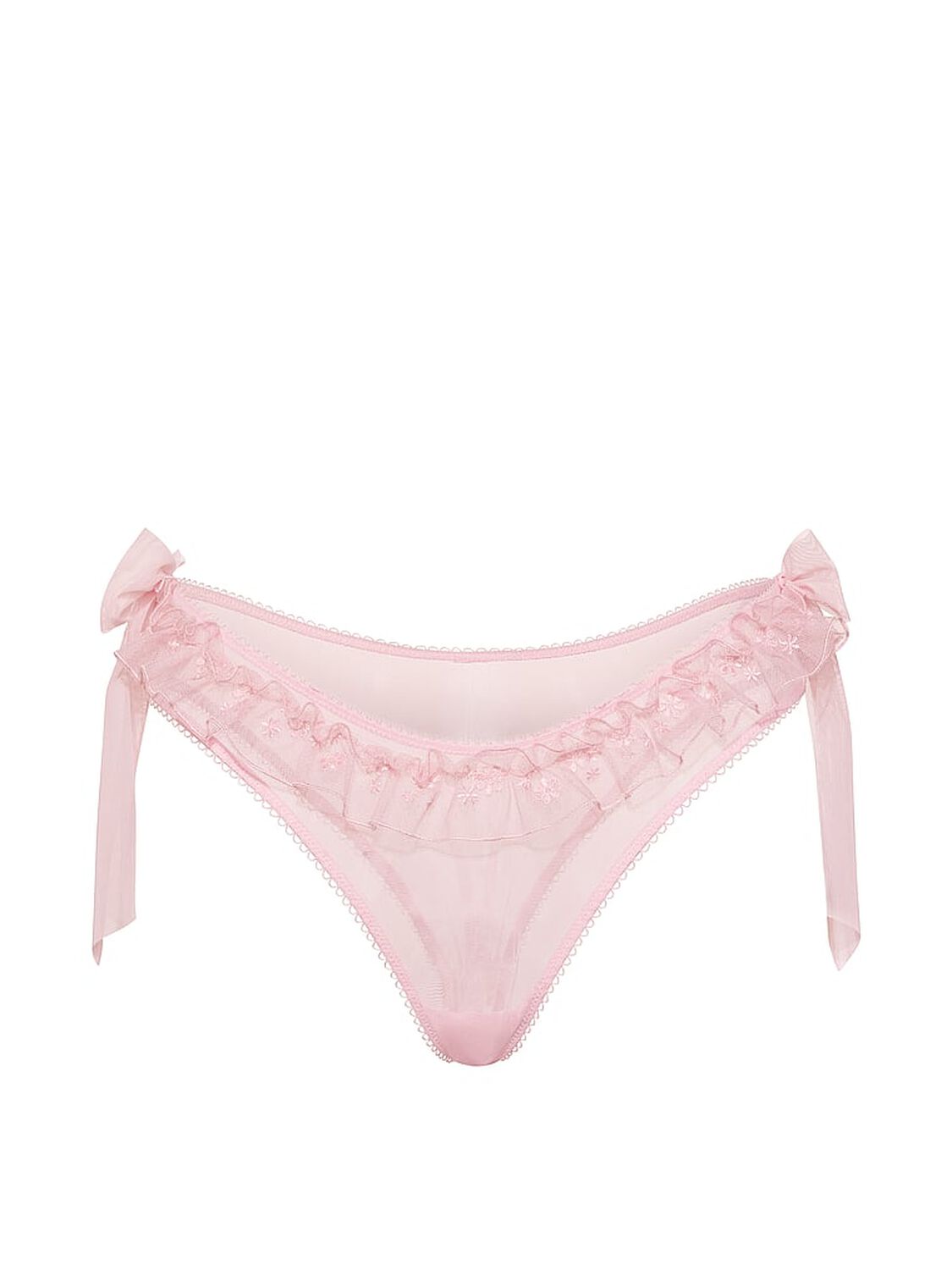 vs Dream Angels Blossom Embroidery Side-Tie Brazilian Panty Angel Pink 3 of 3 