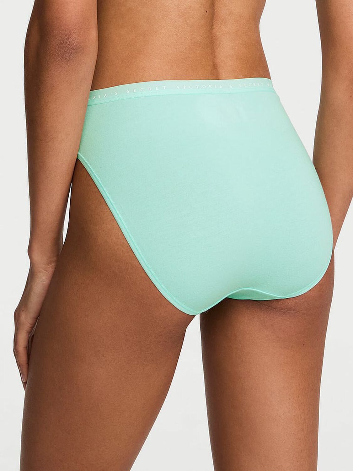 vs Victoria's Secret Stretch Cotton High-Leg Brief Panty Waterfall 2 of 3 