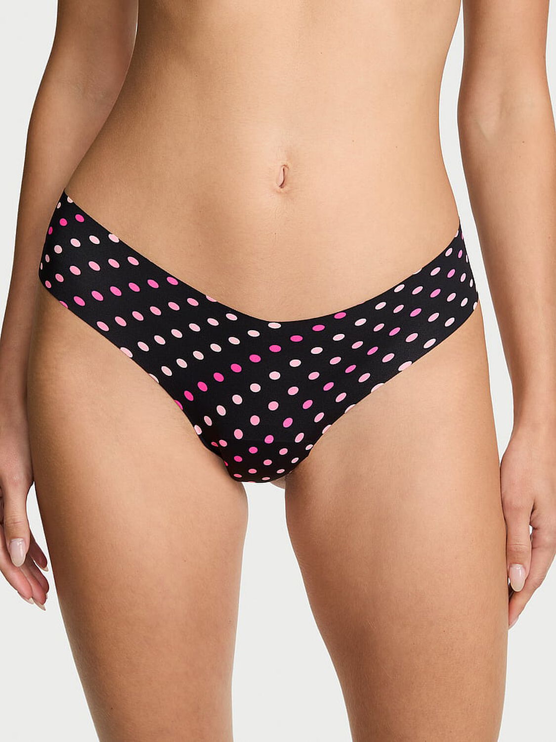 vs No-Show No-Show Thong Panty Black Dots 1 of 3 
