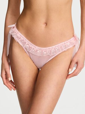Blossom Embroidery Side-Tie Brazilian Panty