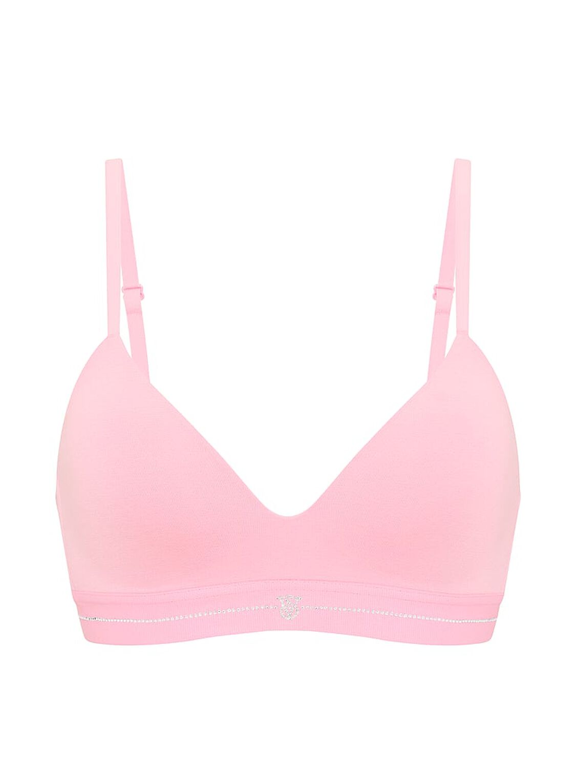 vs The T-Shirt Signature Shine Cotton Lightly Lined Wireless Bra Victoria Pink 3 of 4 