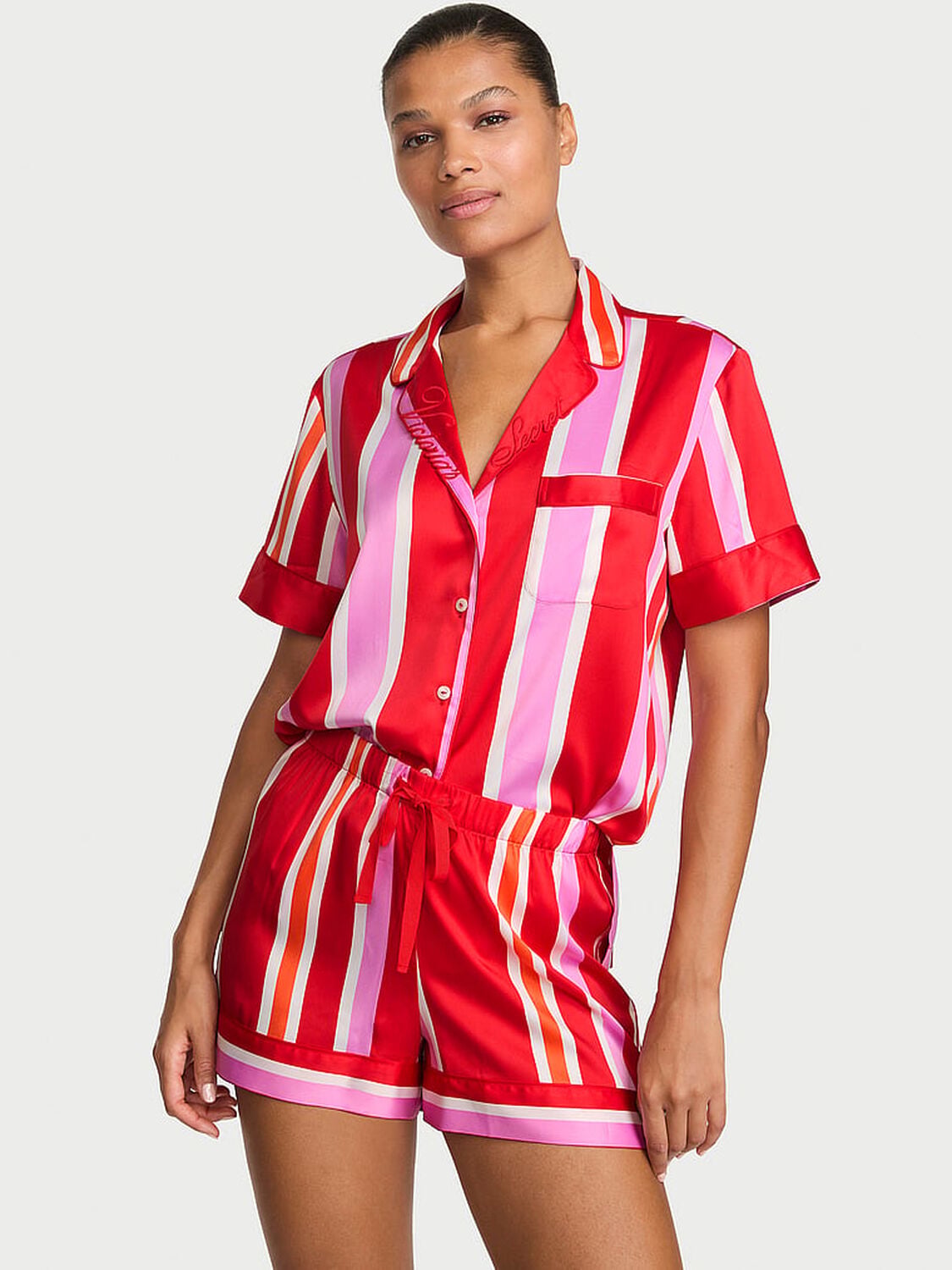 vs Victoria's Secret Signature Satin Short Pajama Set 1 of 2 
