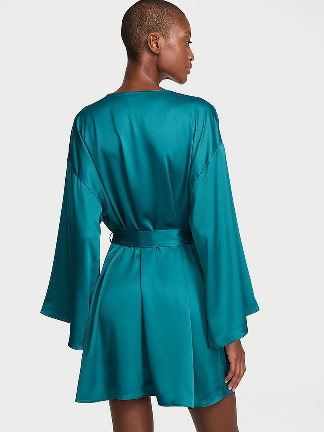 vs Victoria's Secret Satin Short Robe 2 of 3 