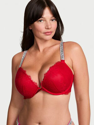 Shine Strap Lace Push-Up Bra