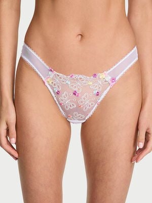 Butterflies Embroidery Brazilian Panty