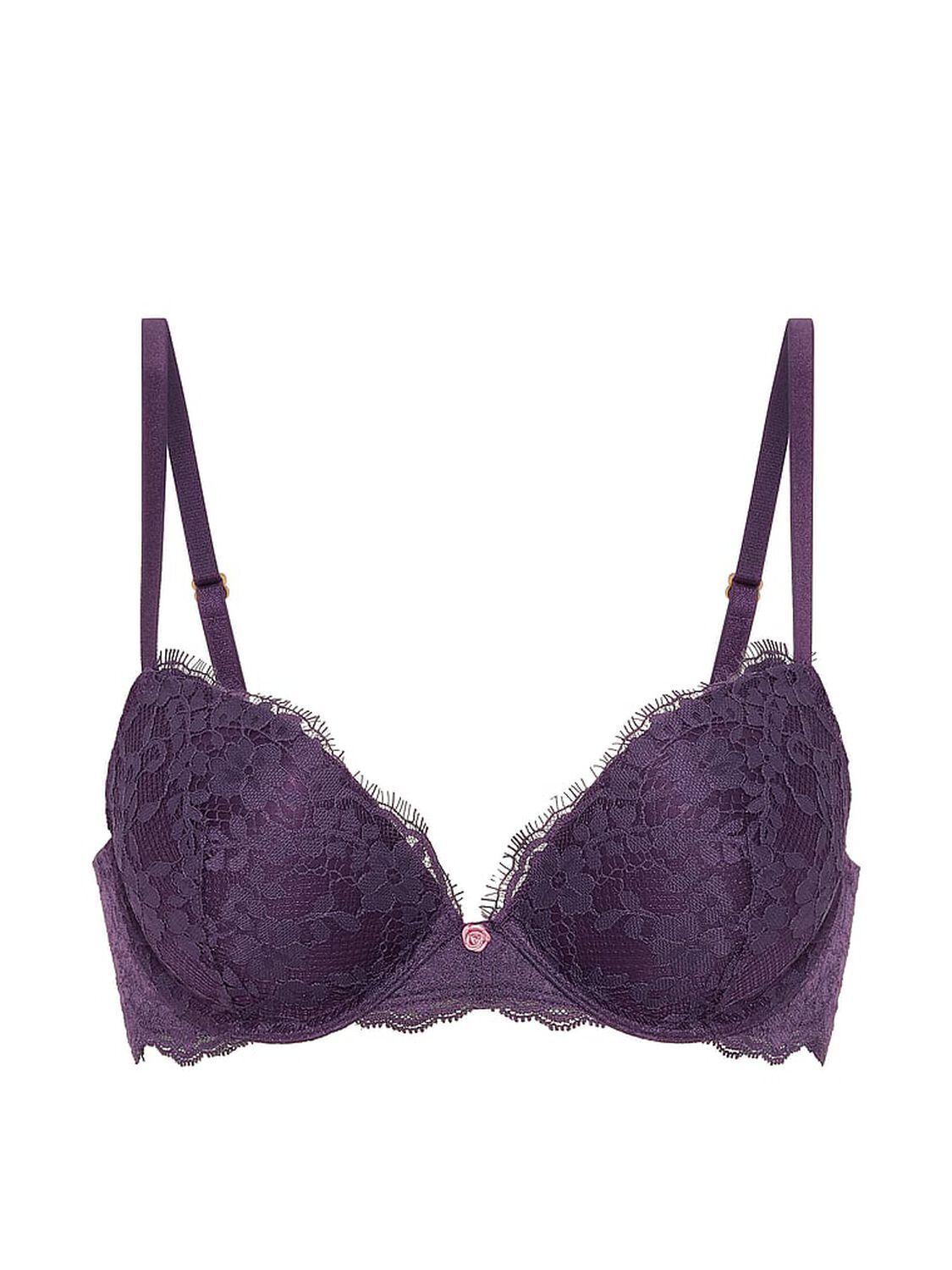 vs Dream Angels Lace Push-Up Bra Shadow Purple 3 of 3 