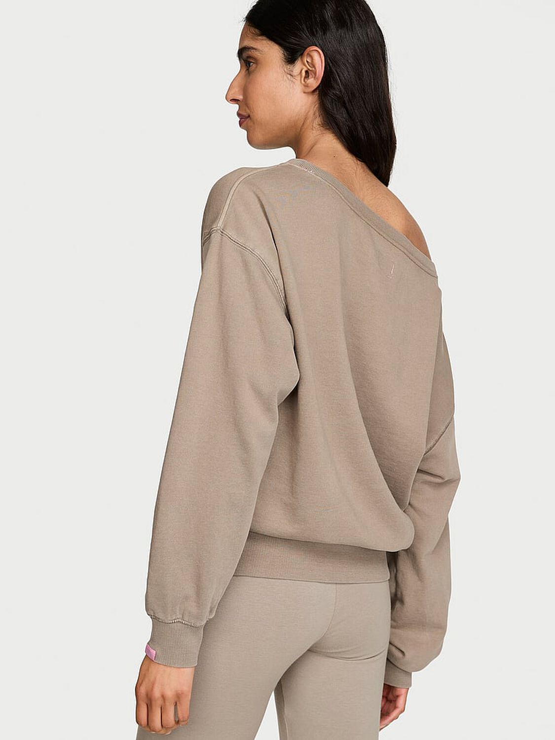 vs Angel Essentials Bridal Terry Boatneck Sweatshirt Turtledove Grey 2 of 2 