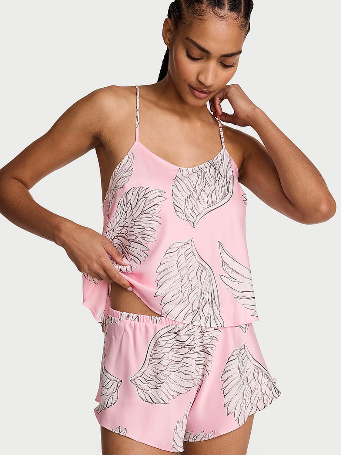 vs Victoria's Secret Satin Open-Back Cami & Shorts Set 1 of 3 