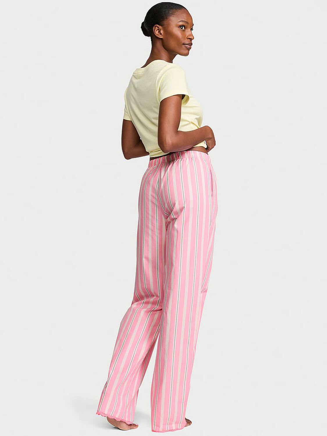 vs Victoria's Secret Mix & Match Sleep Heritage Cotton Pajama Pants Sexy Little Pink Stripes 2 of 3 