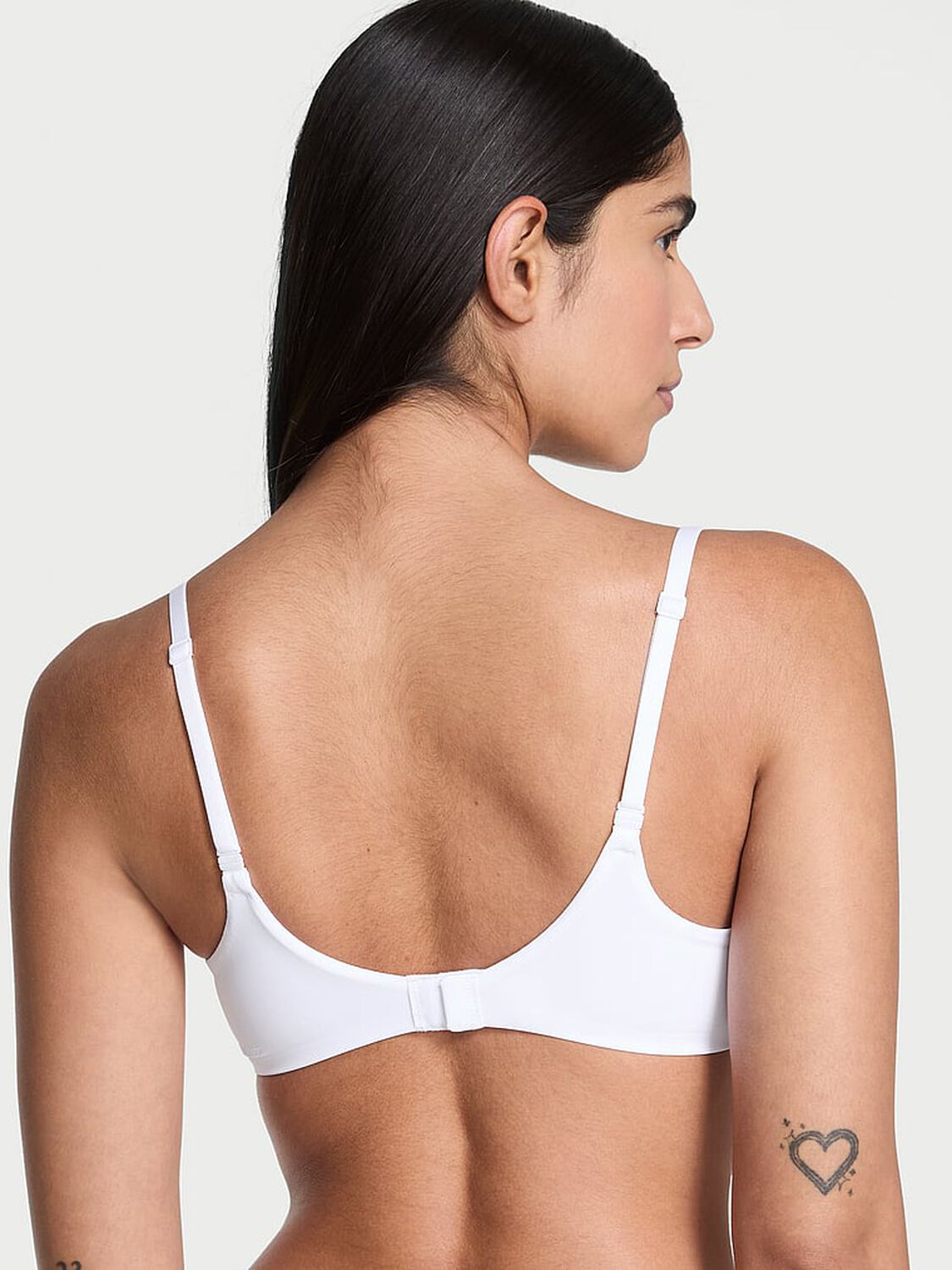 vs Body By Victoria FlexFactor Lightly Lined Plunge Demi Bra Vs White 2 of 3 
