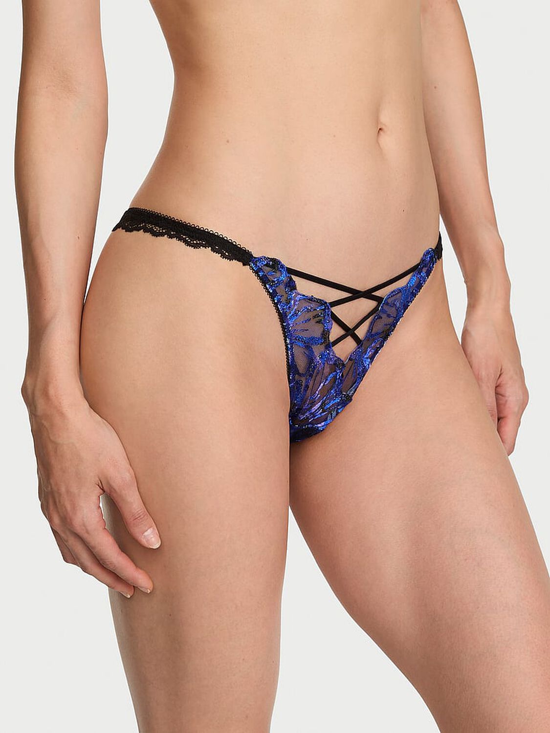 vs Very Sexy Party Floral Sequin Embroidery Brazilian Panty 1 of 3 
