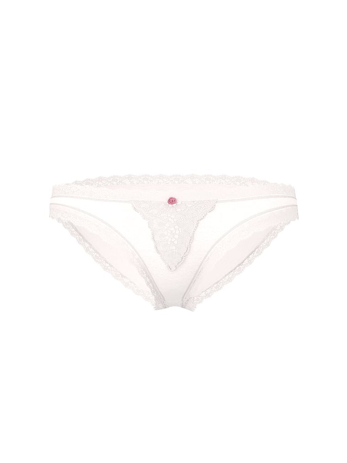 vs Dream Angels Lace-Trim Bikini Panty Coconut White 2 of 2 