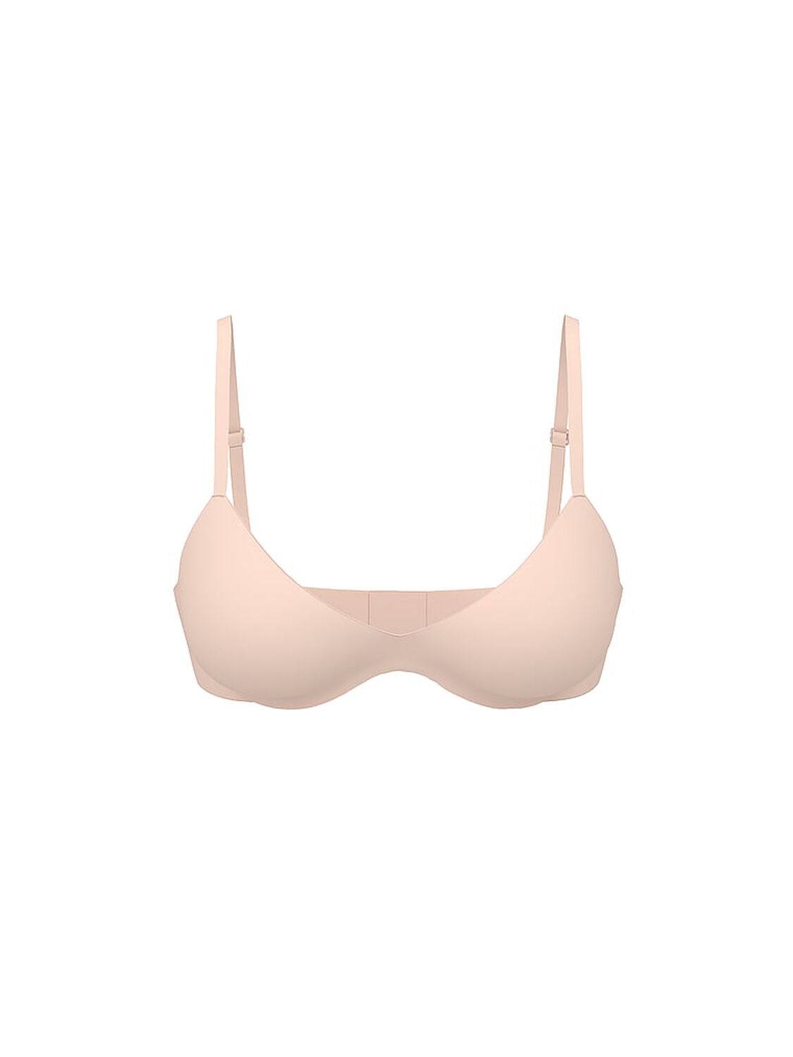 vs Body By Victoria FlexFactor Lightly Lined Plunge Demi Bra Marzipan 3 of 3 