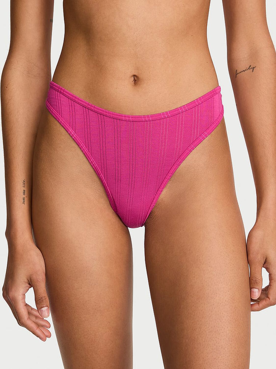 vs Victoria's Secret Ultra-Fine Modal High-Leg Scoop Thong Panty 1 of 3 