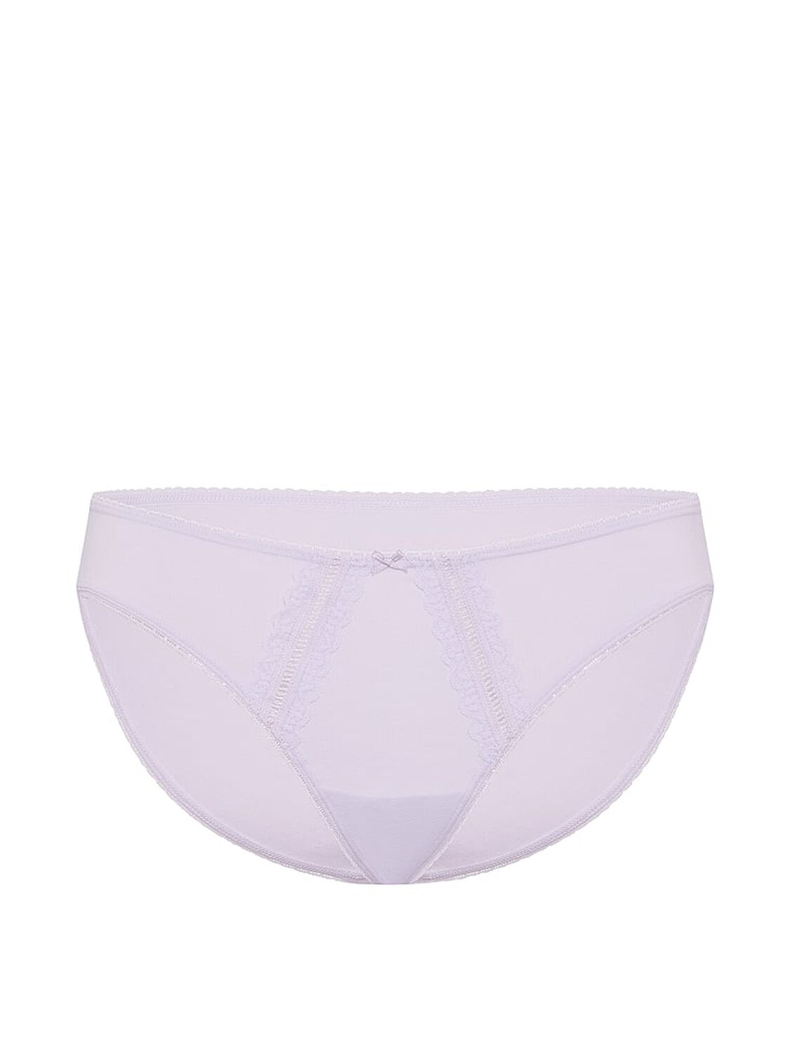 vs Victoria's Secret Cotton Lace-Trim Bikini Panty Purple Whisper 3 of 3 
