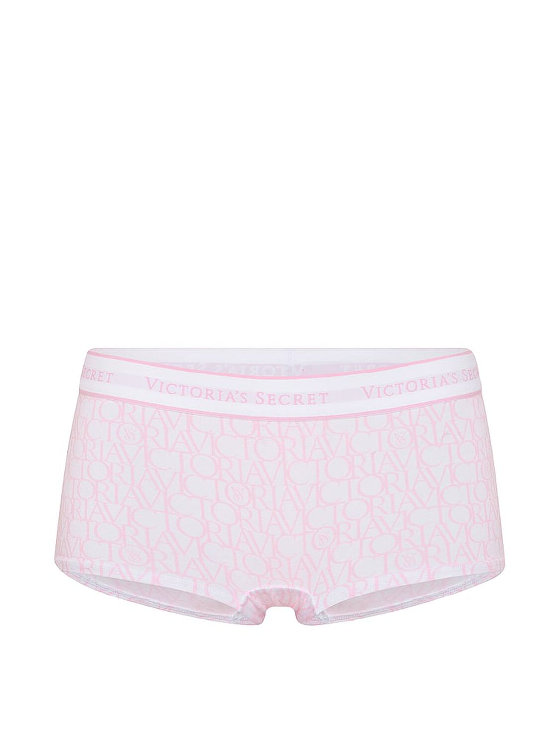 vs Cotton Logo Cotton Boyshort Panty Pink Victoria Logos 3 of 3 