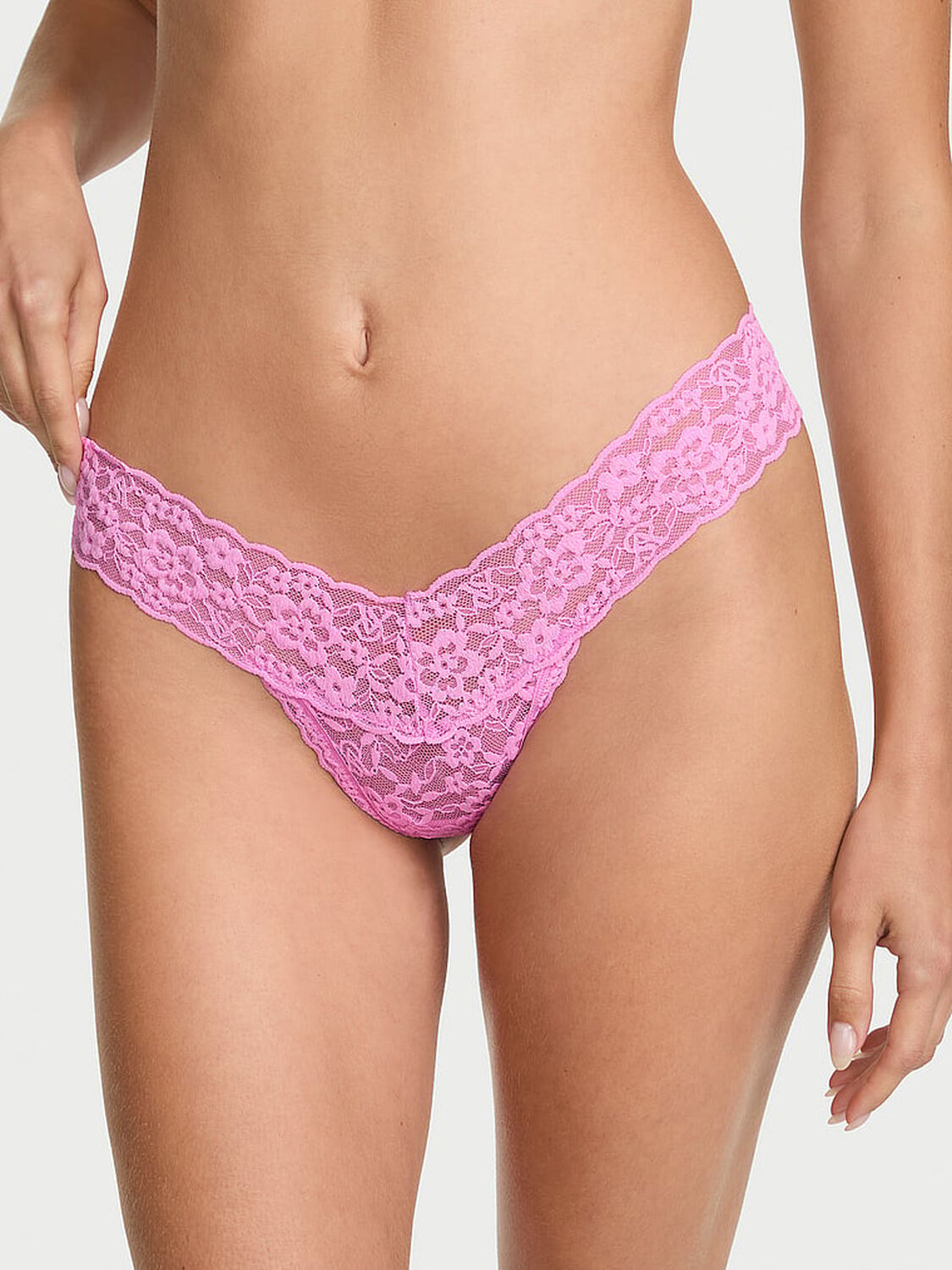 vs The Lacie Lace Keyhole Thong Panty Beach Orchid 1 of 3 