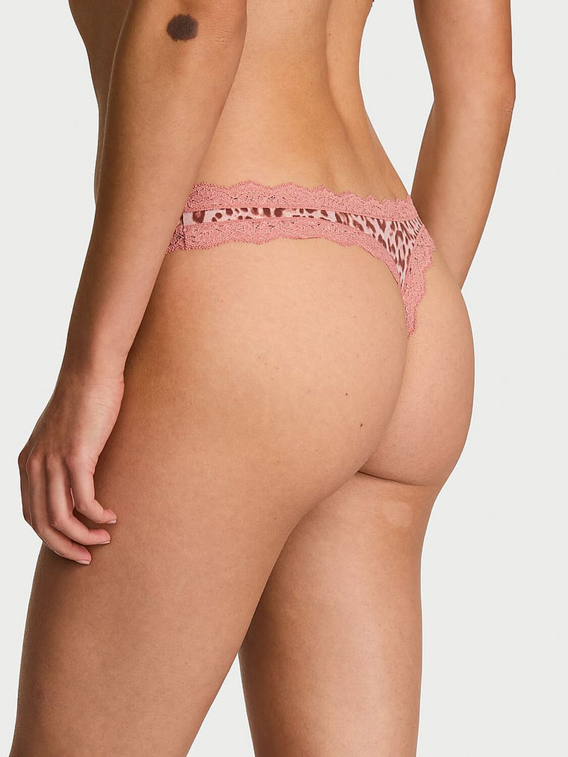 vs Dream Angels Lace-Trim Thong Panty Print 2 of 2 