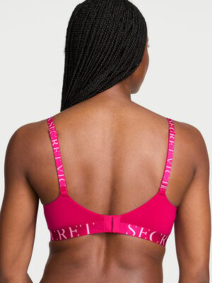 Cotton Exploded Logo Lightly Lined Demi Bra