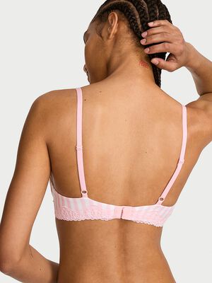 Cotton Lace-Trim Lightly Lined Demi Bra