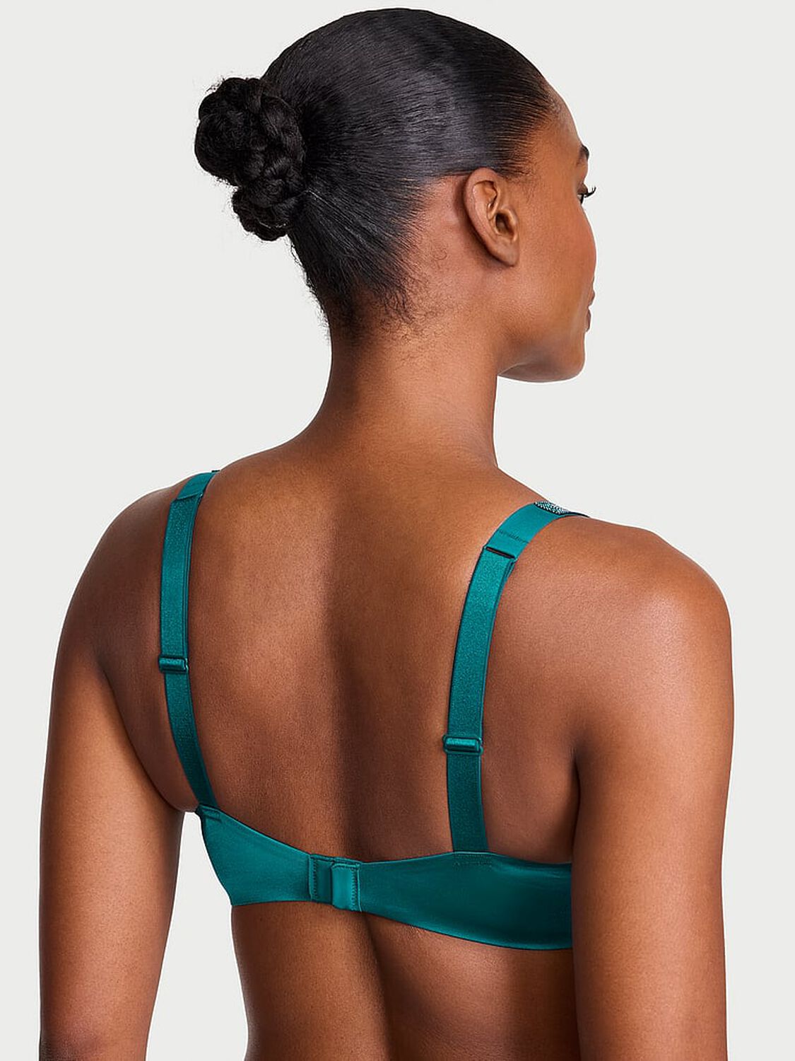 vs Very Sexy Logo Shine Strap Push-Up Bra True Teal 2 of 2 