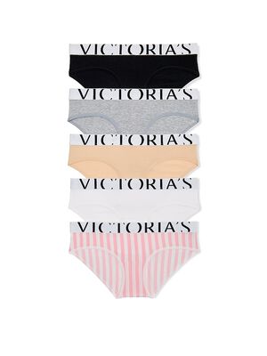 5-Pack Exploded Logo Cotton Hiphugger Panties