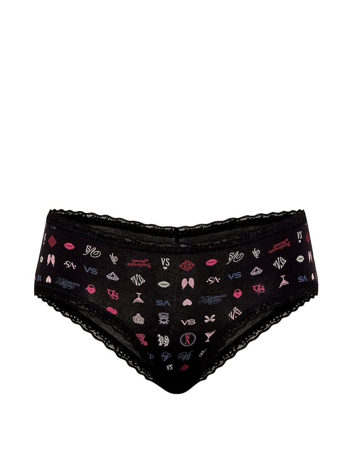 vs Lace Trim Cotton Lace-Waist Cheeky Panty 3 of 3 