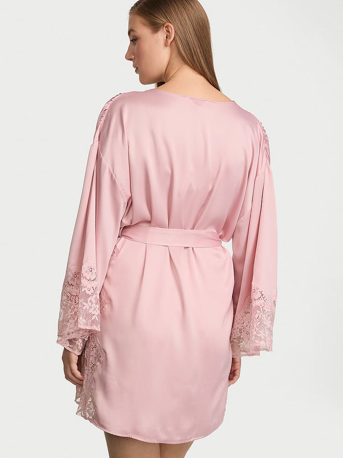 vs Dream Angels Victoria's Secret Dream Satin & Lace Trim Robe 2 of 2 