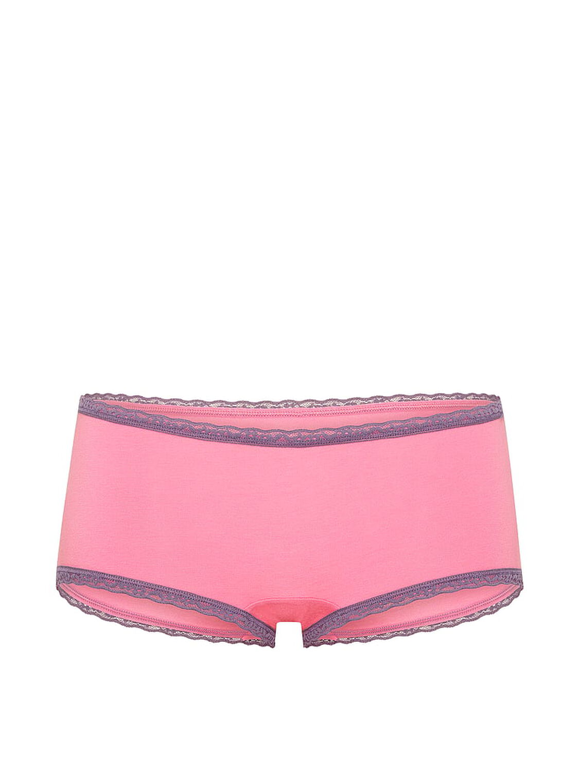 vs Lace Trim Cotton Lace-Trim Boyshort Panty Sexy Little Pink 3 of 3 