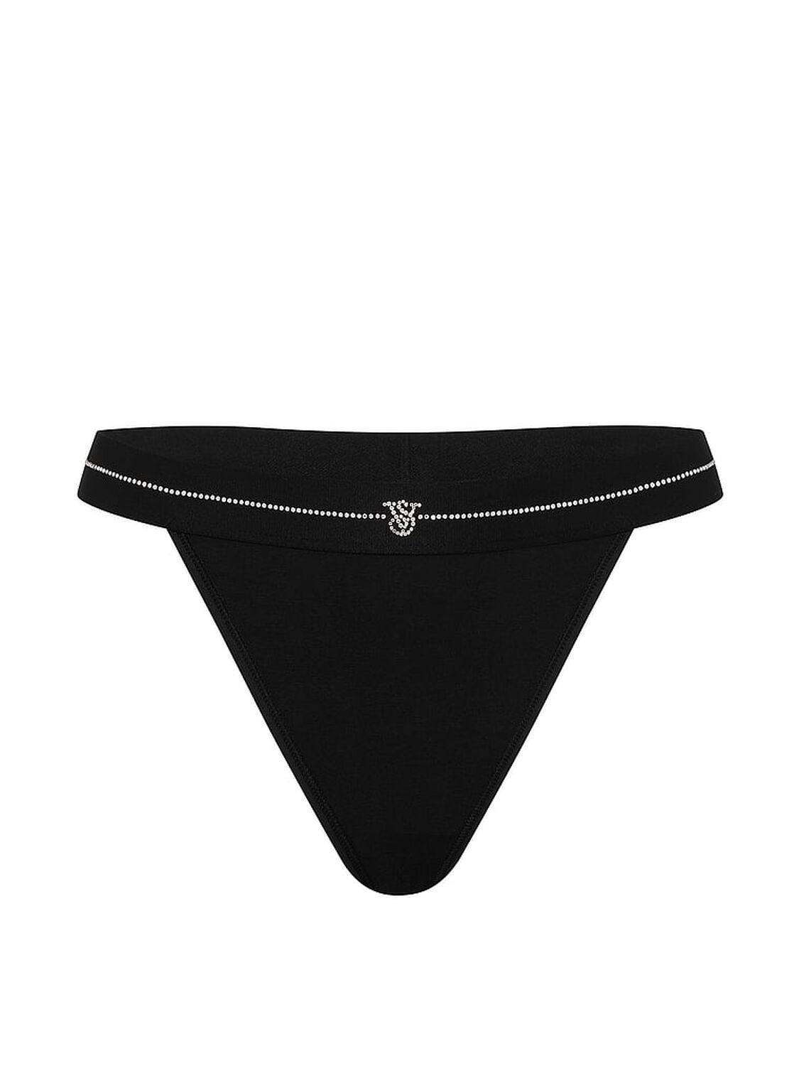 vs Cotton Shine Logo Cotton 90s Brief Panty Black 3 of 3 