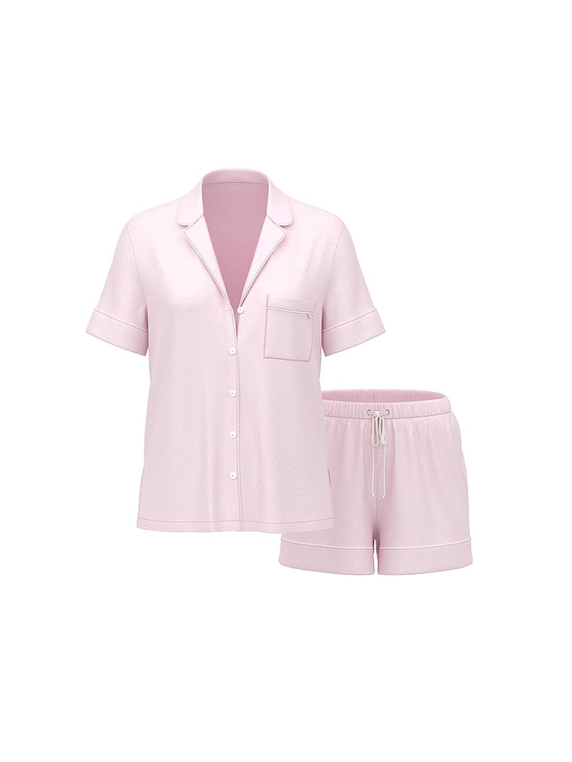 vs Victoria's Secret SoSoft&trade; Modal Short Pajama Set Heather Pink Petal 3 of 3 