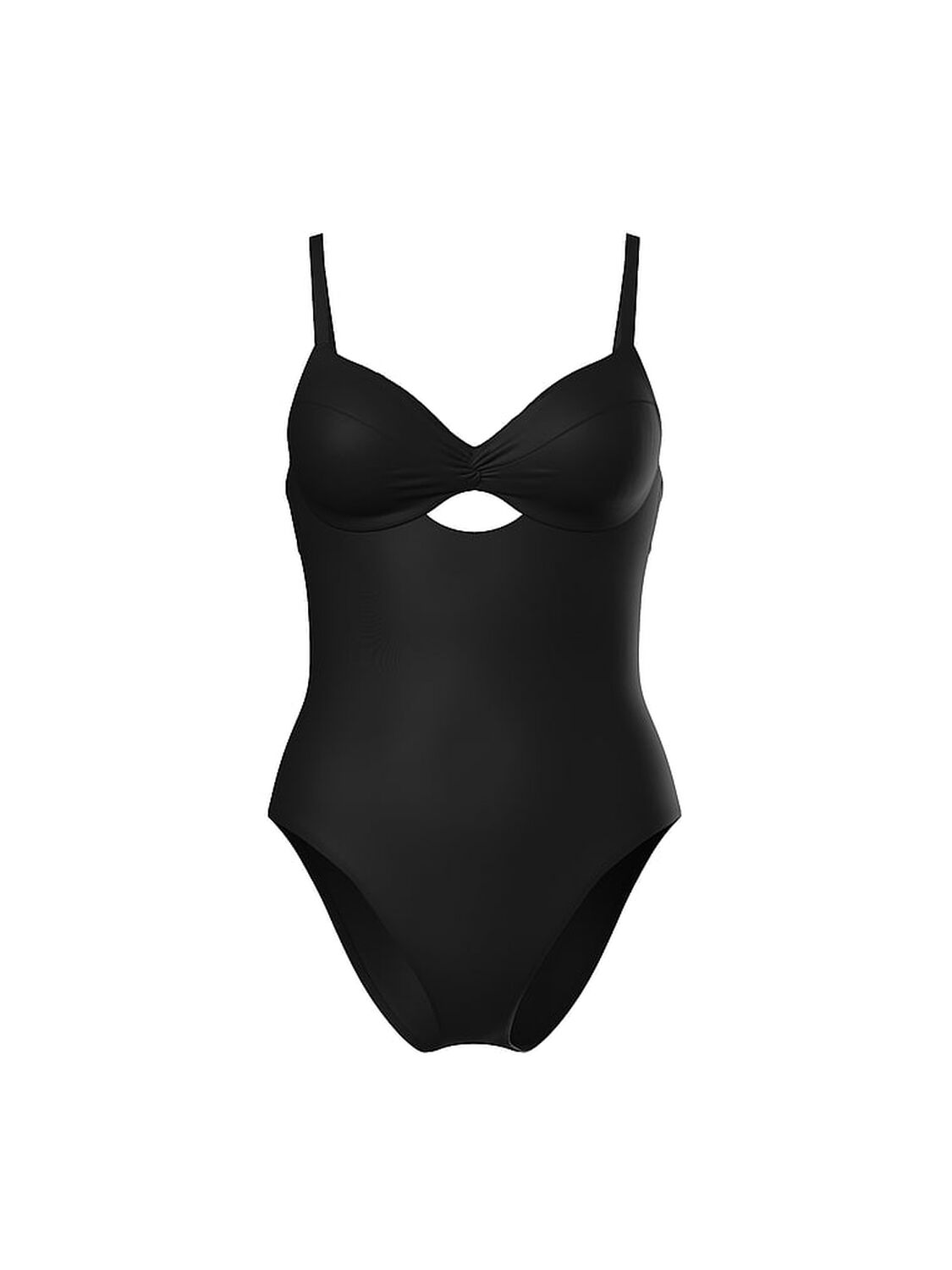 vs Victoria's Secret Swim Twist Push-Up One-Piece Swimsuit Pure Black 3 of 3 