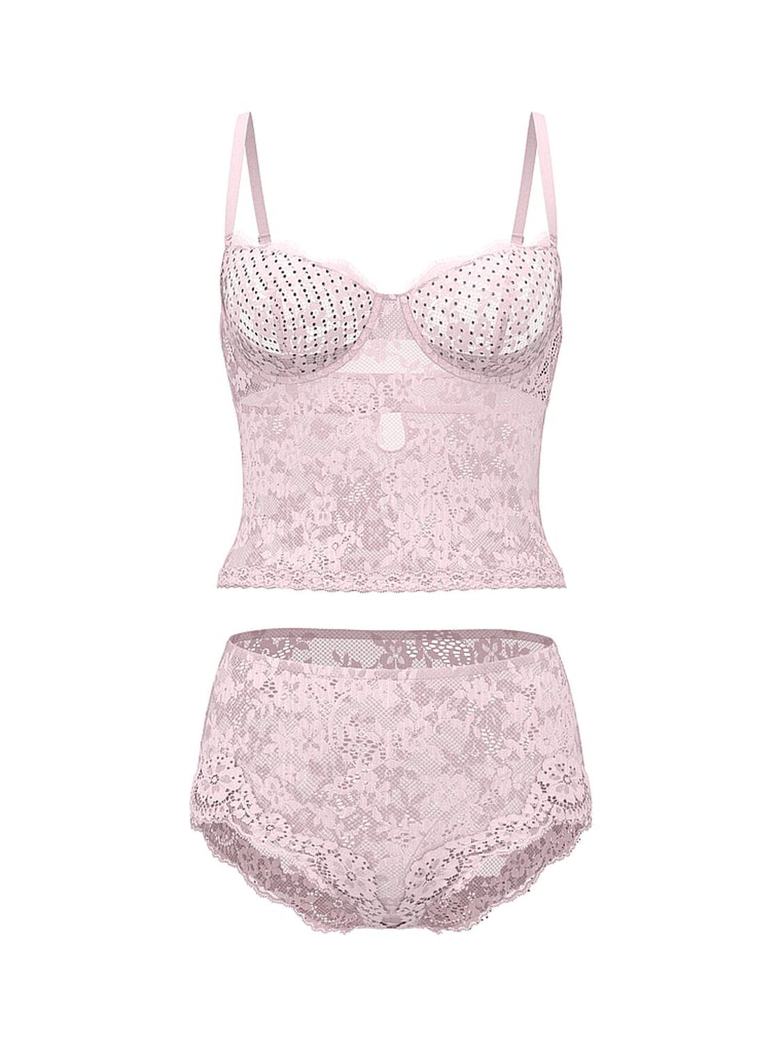vs Dream Angels Wicked Twinkle Lace Cami & Shortie Set 3 of 4 