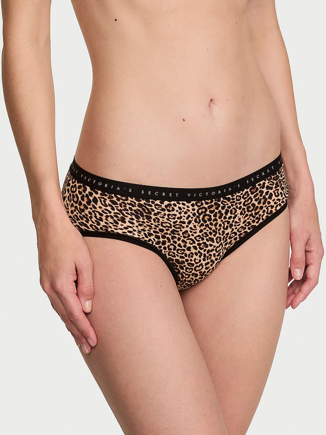 vs Victoria's Secret Stretch Cotton Hiphugger Panty Vintage Leopard 1 of 2 