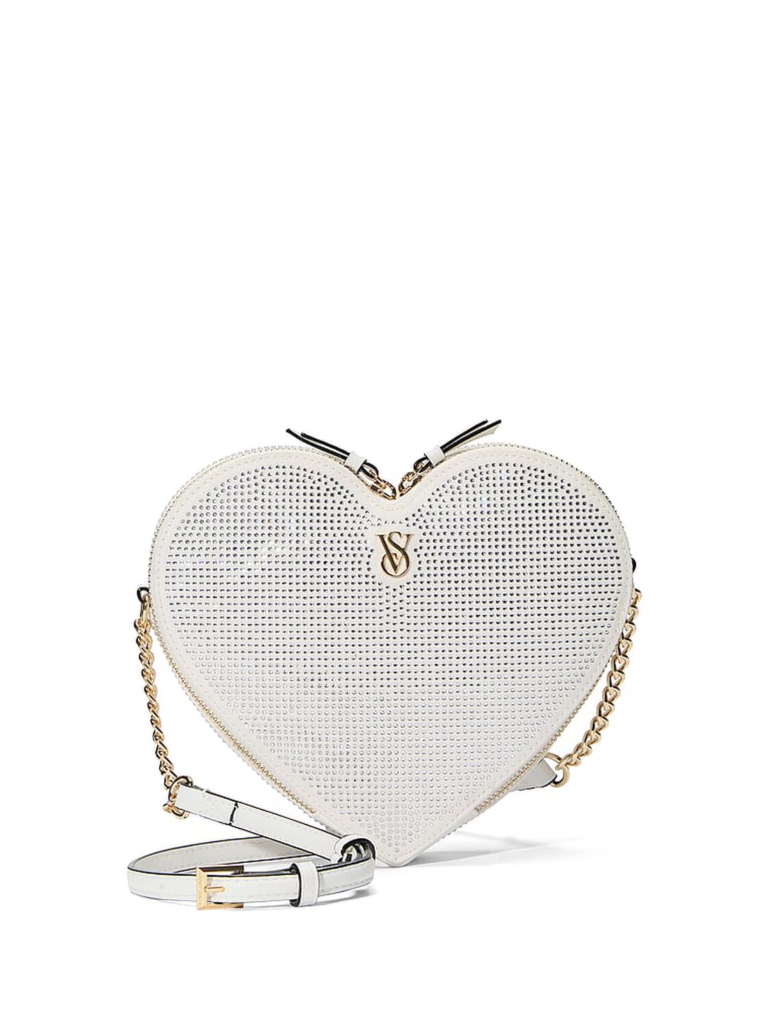 vs Victoria's Secret Heart Crossbody Bag White 1 of 4 