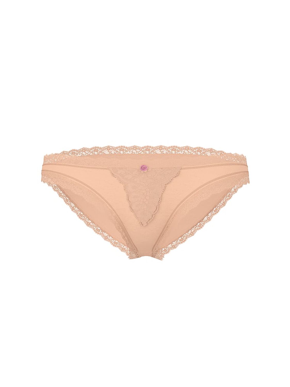 vs Dream Angels Lace-Trim Bikini Panty Praline 1 of 2 