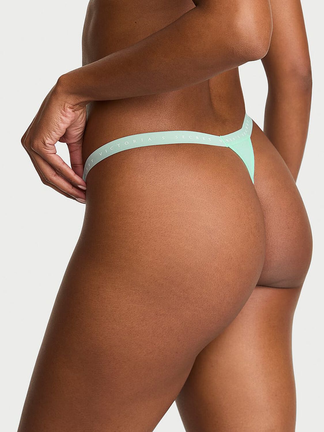 vs Victoria's Secret Stretch Cotton V-String Panty Waterfall 2 of 2 