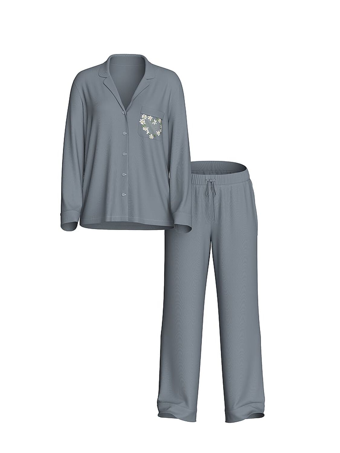 vs Victoria's Secret SoSoft&trade; Modal Daisy Long Pajama Set Celestial Blue 3 of 3 