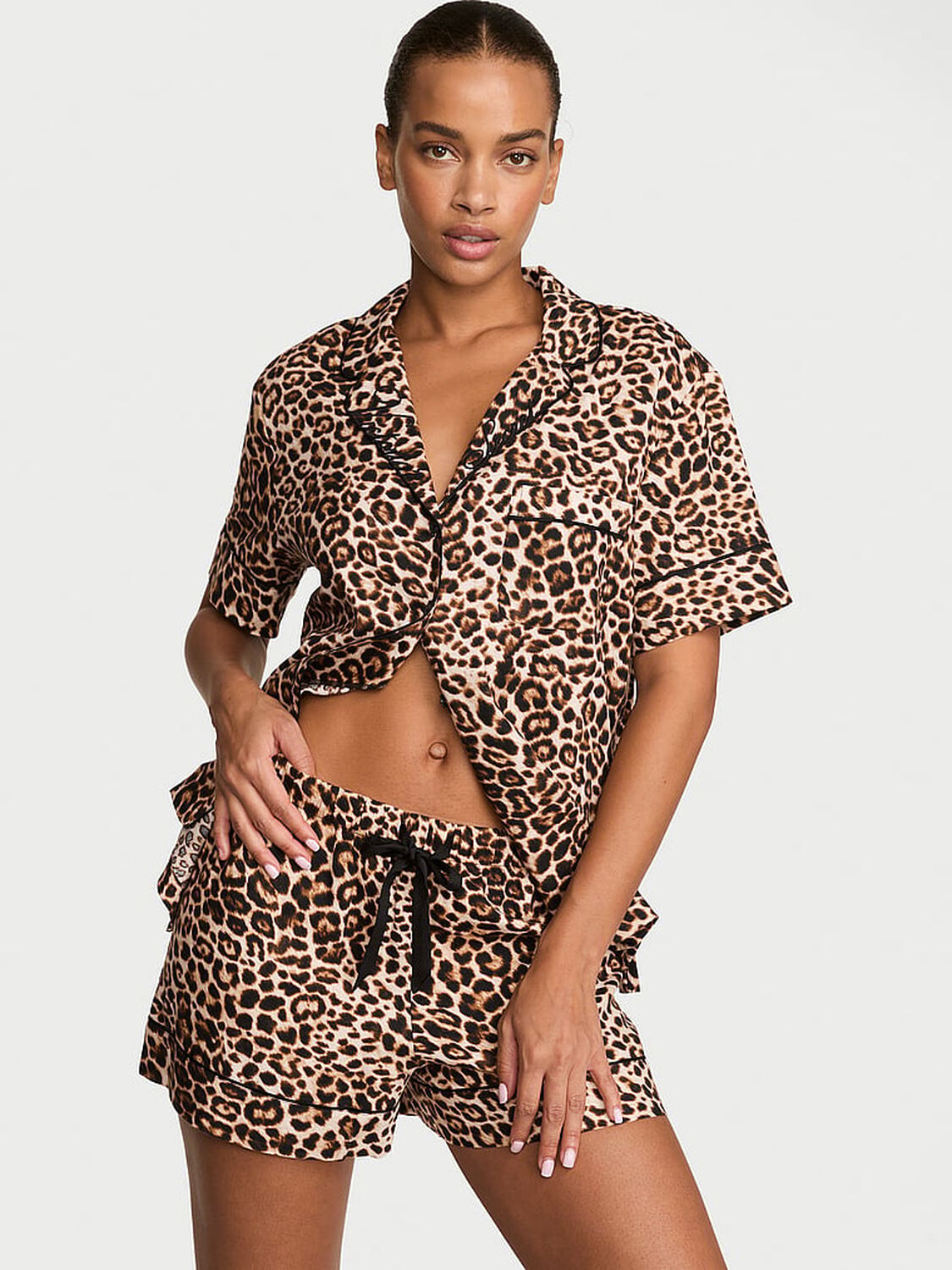 vs Victoria's Secret Flannel Short Pajama Set 1 of 2 