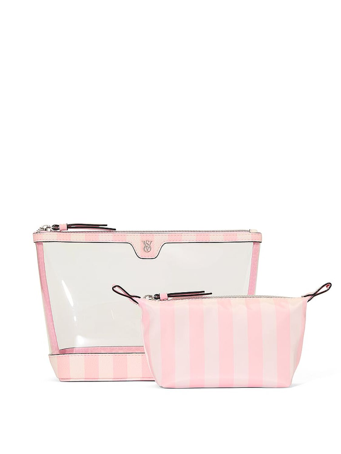 vs Victoria's Secret 2-Piece Makeup Bag Heritage Stripe 3 of 3 