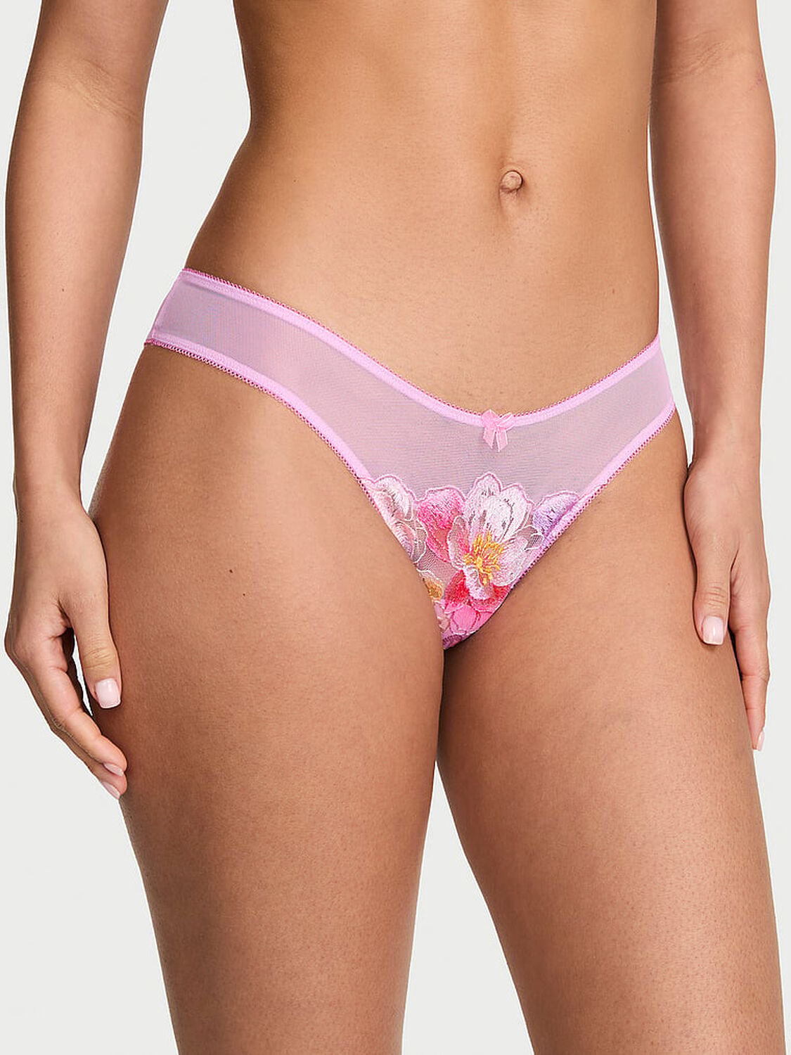 vs Dream Angels Watercolor Embroidery Brazilian Panty Watercolor Embroidery 1 of 3 